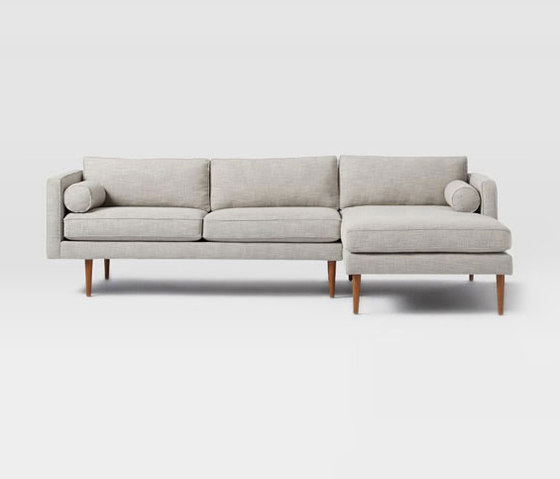 Monroe Mid-Century 2-Piece Chaise Sectional | Divani | Distributed by Williams-Sonoma, Inc. TO THE TRADE