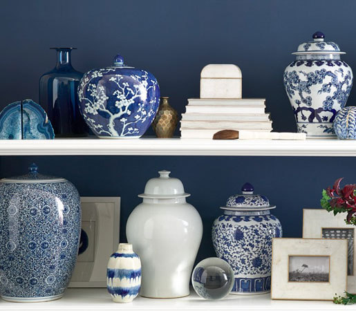 Blue & White Floral Ginger Jar | Floreros | Distributed by Williams-Sonoma, Inc. TO THE TRADE