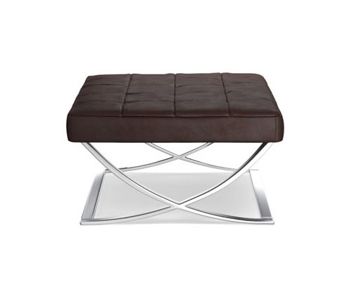 James Leather Ottoman | Poufs | Distributed by Williams-Sonoma, Inc. TO THE TRADE