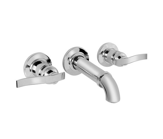 Bali - Wall-mounted basin mixer with 18,5cm spout - exposed parts | Wash basin taps | Graff