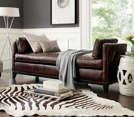 Presidio Settee, Faux Crocodile | Recamieres | Distributed by Williams-Sonoma, Inc. TO THE TRADE