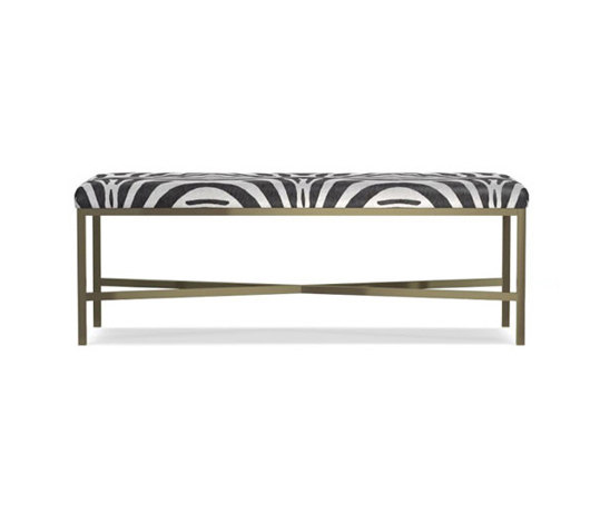 Skylar Bench, Pony Hair Zebra | Panche | Distributed by Williams-Sonoma, Inc. TO THE TRADE