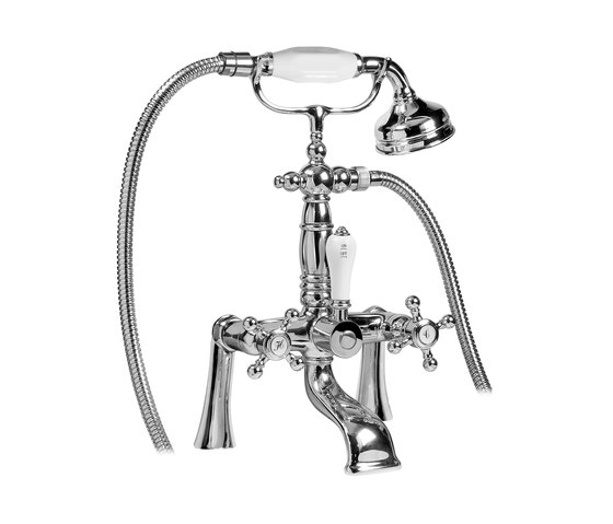 Canterbury - Deck-mounted bathtub mixer with hand shower set | Rubinetteria vasche | Graff