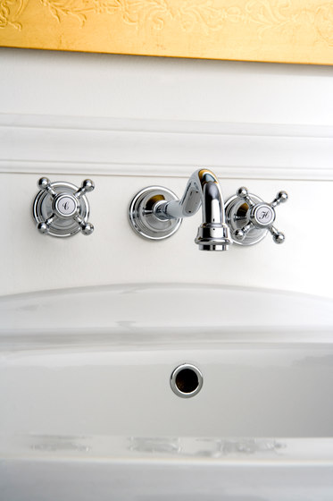 Canterbury - Wall-mounted basin mixer with 19cm spout - exposed parts | Wash basin taps | Graff