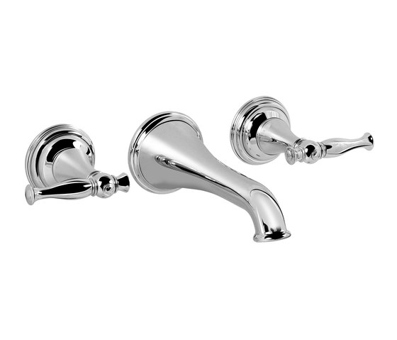 Lauren - Wall-mounted basin mixer with 17cm spout - exposed parts | Rubinetteria lavabi | Graff