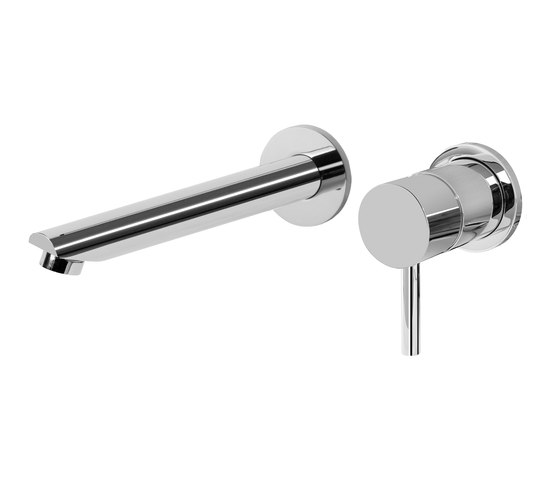 M.E. 25 - Wall-mounted basin mixer with 19,1cm spout - exposed parts | Robinetterie pour lavabo | Graff