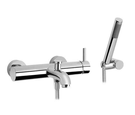 M.E. 25 - Wall-mounted bath & shower mixer with hand shower set | Bath taps | Graff