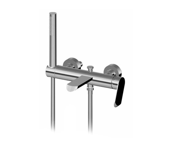 Phase - Wall-mounted bath & shower mixer with hand shower set | Duscharmaturen | Graff