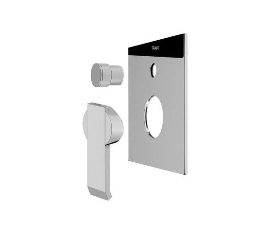 Qubic - Concealed shower mixer with diverter 1/2" - exposed parts | Grifería para duchas | Graff