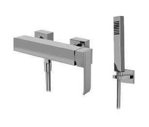Qubic - Wall-mounted shower mixer with handshower set | Shower controls | Graff