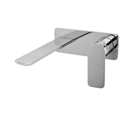 Sento - Wall-mounted basin mixer with 19,1cm spout - exposed parts | Rubinetteria lavabi | Graff