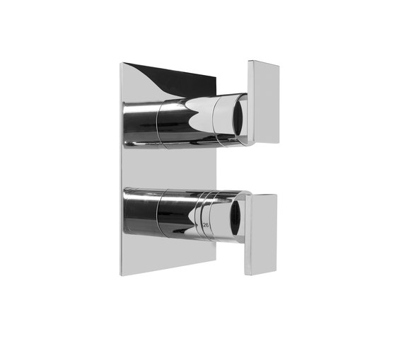 Luna - 1/2" concealed thermostatic and cut-off valve - exposed parts | Robinetterie de douche | Graff