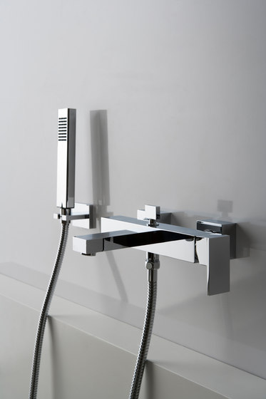 Solar - Wall-mounted bath & shower mixer with hand shower set | Bath taps | Graff