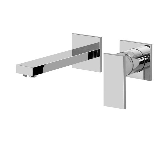 Solar - Wall-mounted basin mixer with 19cm spout - exposed parts | Robinetterie pour lavabo | Graff