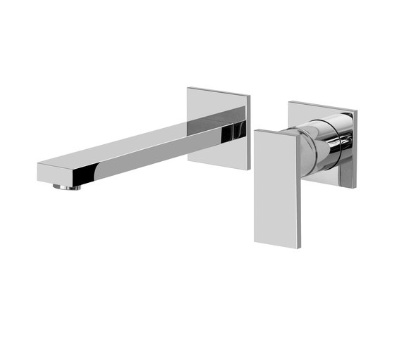 Solar - Wall-mounted basin mixer with 25cm spout - exposed parts | Wash basin taps | Graff