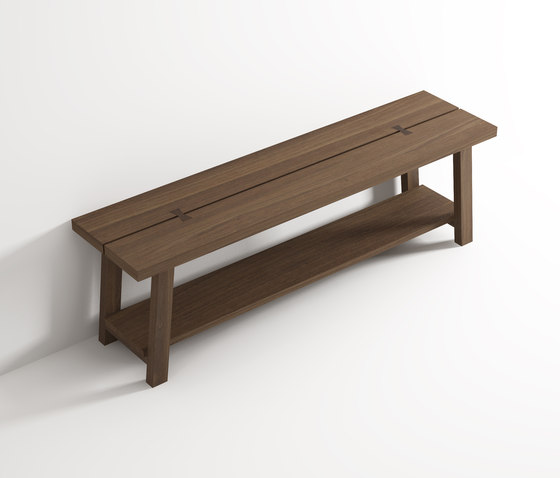 Bench with shelf | Badhocker / Badbänke | Idi Studio