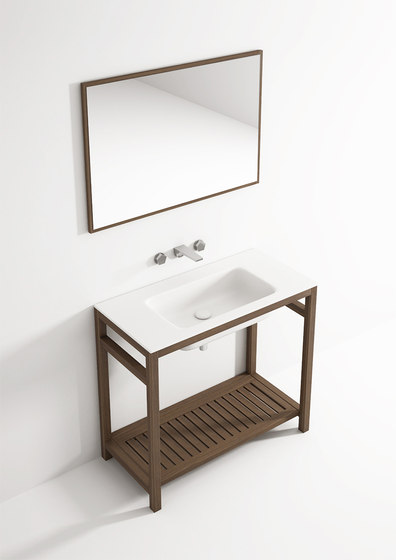 Âme cabinet 1 shelf integrated washbasin | Lavabi | Idi Studio