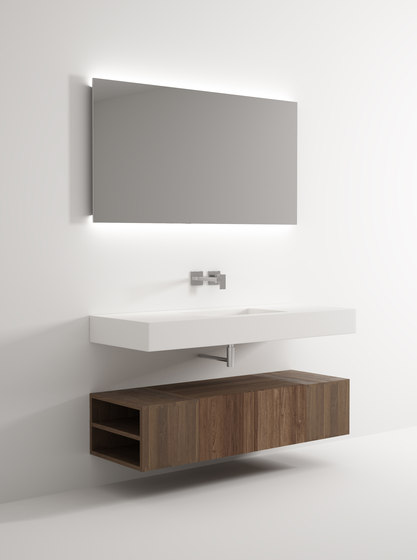 Iceberg cabinet 2 doors 2 racks washbasin | Lavabos | Idi Studio
