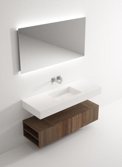 Iceberg cabinet 2 doors 2 racks washbasin | Wash basins | Idi Studio