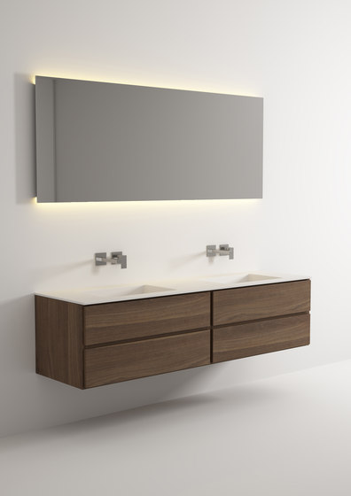 Move hanging cabinet 4 drawers integrated double washbasin | Armarios lavabo | Idi Studio