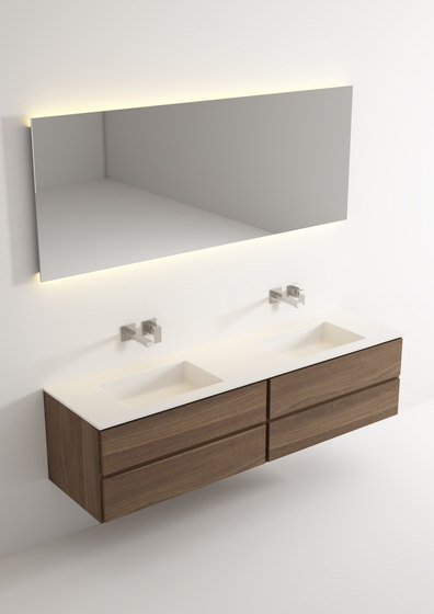 Move hanging cabinet 4 drawers integrated double washbasin | Waschtischunterschränke | Idi Studio