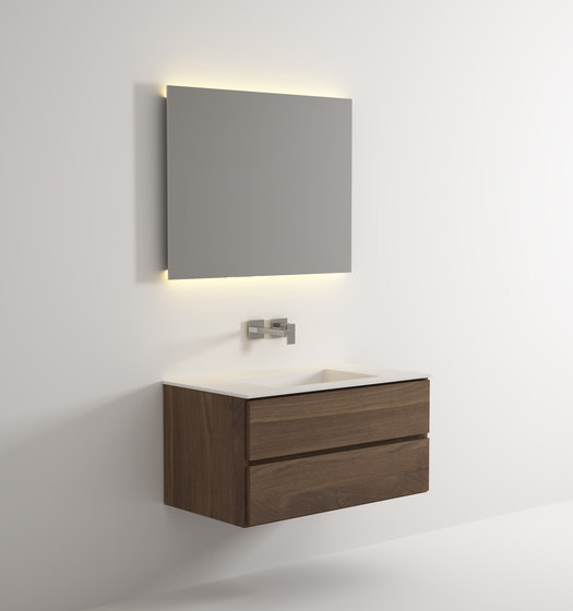 Move hanging cabinet 2 drawers integrated washbasin | Meubles sous-lavabo | Idi Studio