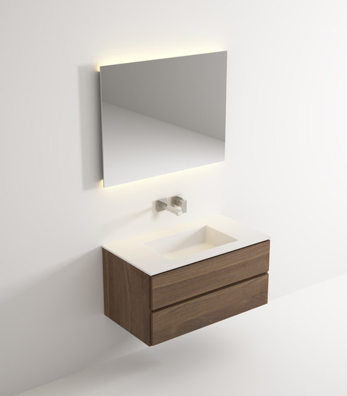 Move hanging cabinet 2 drawers integrated washbasin | Meubles sous-lavabo | Idi Studio