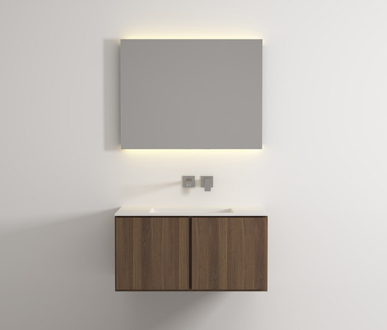 Move hanging cabinet 2 doors integrated washbasin | Waschtischunterschränke | Idi Studio