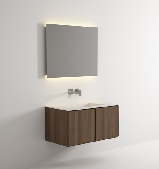 Move hanging cabinet 2 doors integrated washbasin | Meubles sous-lavabo | Idi Studio