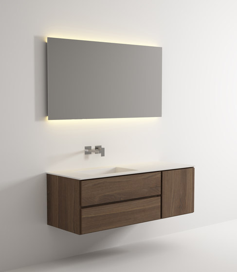 Move hanging cabinet 2 drawers 1 right door single integrated washbasin | Vanity units | Idi Studio