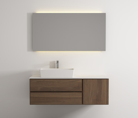 Move hanging cabinet 2 drawers 1 right door single washbasin | Mineralwerkstoff Platten | Idi Studio