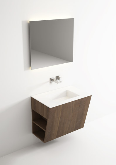 Root hanging cabinet 4 racks integrated washbasin | Meubles sous-lavabo | Idi Studio