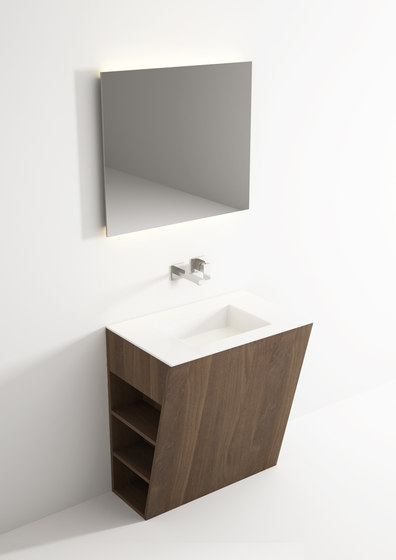 Root standing cabinet 6 racks integrated washbasin | Vanity units | Idi Studio