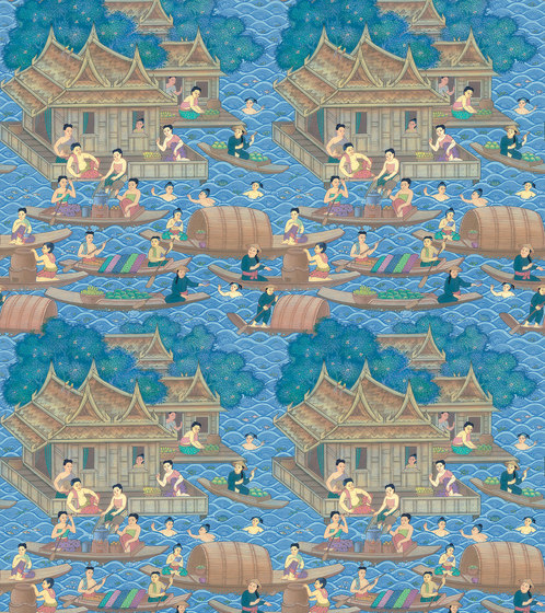 RATCHA - Papier peint style asiatique MUZE 204-201 | Tissus de décoration | e-Delux