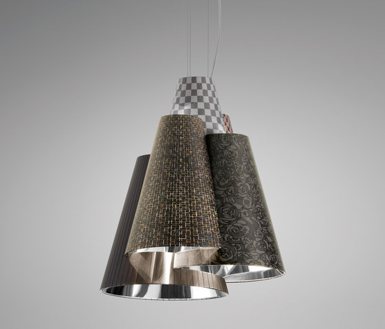 Melting Pot SP 60 fantasie scure con interno argento | Lampade sospensione | Axolight