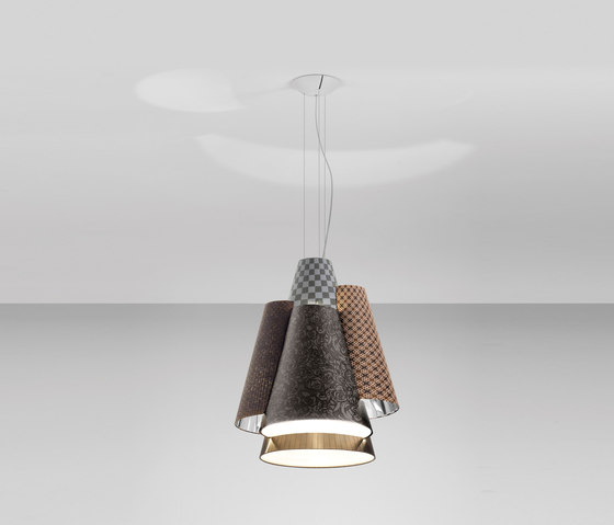Melting Pot SP 60 dark patterns with diffusers and silver inside | Suspended lights | Axolight