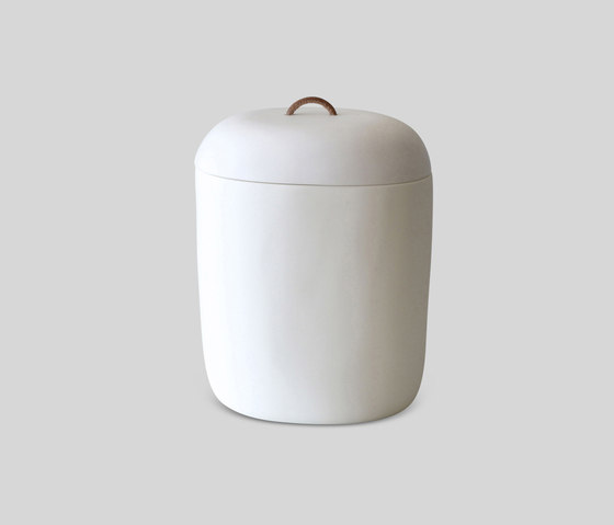Lidded Vessel | Ice Bucket Leather Handle | Complementos de bar | Tina Frey Designs