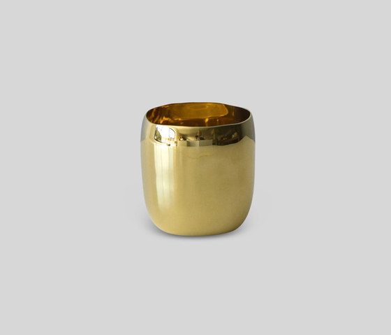 Square Vessel | 5 Cm Brass | Bowls | Tina Frey Designs