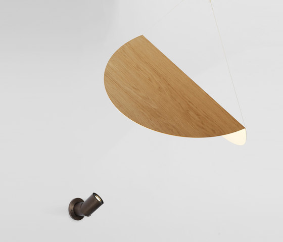 Bounce Large Shade - Wall Mount (White oak/Bronze) | Suspended lights | Roll & Hill