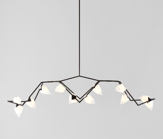 Seed 03 (Blackened brass/White) | Suspended lights | Roll & Hill