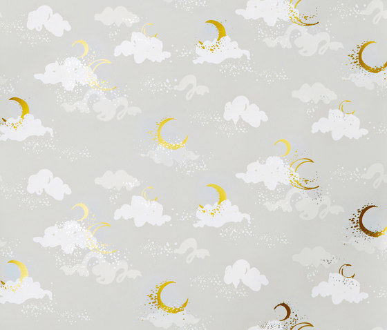 Moons⎟gray | Wall coverings / wallpapers | Hygge & West