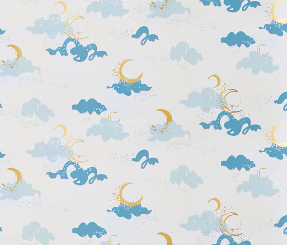 Moons⎟blue | Wall coverings / wallpapers | Hygge & West