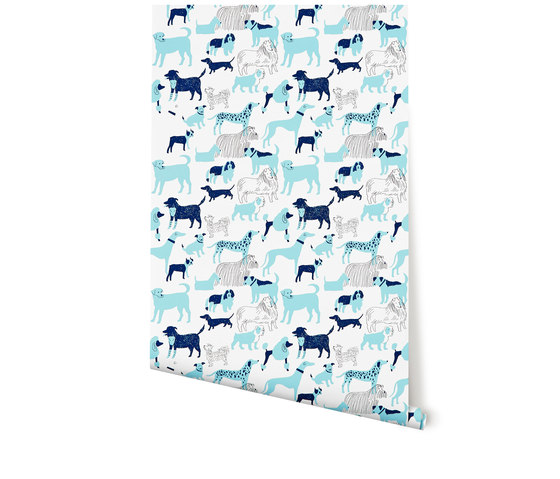 Dog Park⎟blue | Wall coverings / wallpapers | Hygge & West