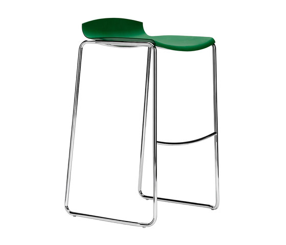 Flakes 2.0 B barstool in eco-chrome, with footrest | Bar stools | Piiroinen