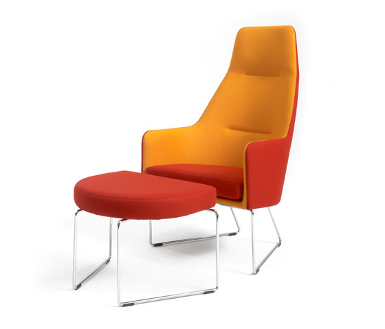 1201 Easy chair high back with footstool | Armchairs | Getama Danmark