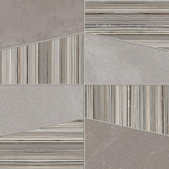 +3 Decoro Tetra Grigio-Tortora-Paper Grigio | Ceramic tiles | EMILGROUP