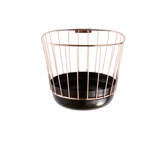 Canasta - Tall black bowl & copper cage | Bols | Incipit Lab srl