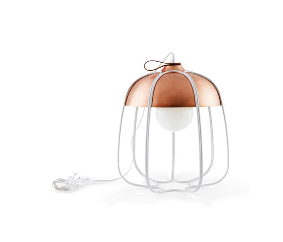 Tull - Desk/floor copper-coated/white | Lámparas de sobremesa | Incipit Lab srl