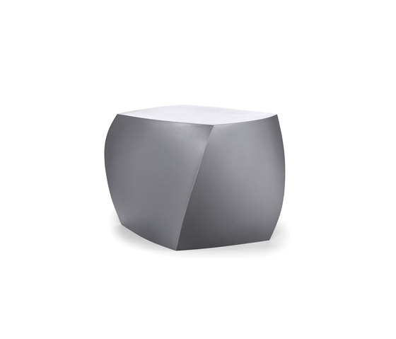 Left Twist Cube | Model 1016 | Silver Grey | Stools | Heller