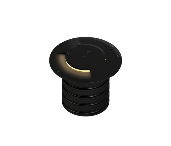 L08 single | black anodized | Recessed wall lights | MP Lighting